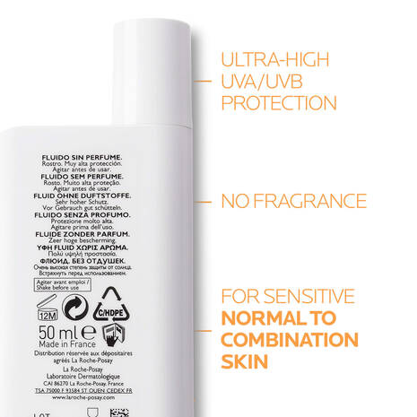La Roshe-Posay Anthelios UVMune 400 Invisible Fluid Spf50+ Sun Cream